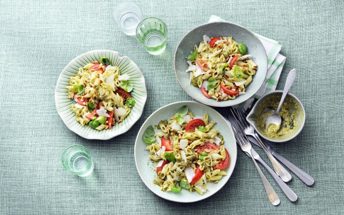 Recept Mini penne con pesto e pomodori Grand'Italia